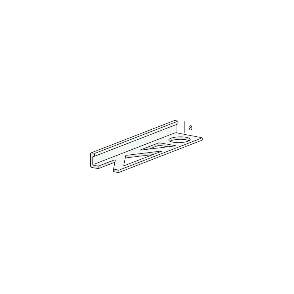 Tekening Profloor aluminium tegelprofiel 8mm