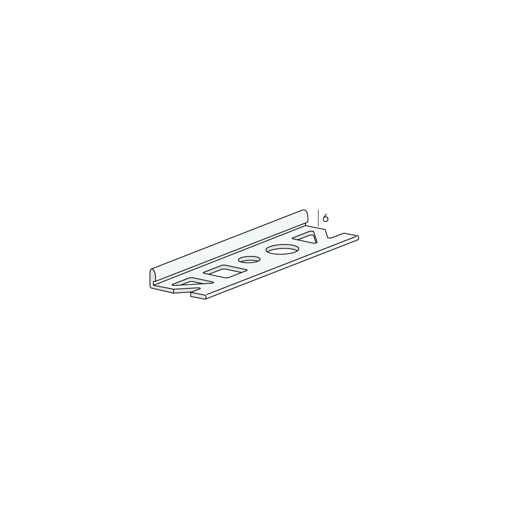 Tekening Profloor rvs tegelprofiel 6mm