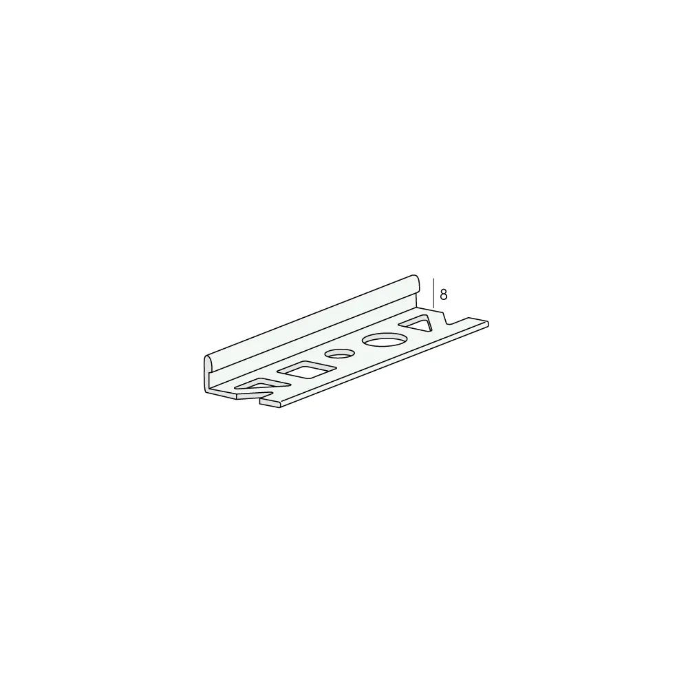 Tekening Profloor rvs tegelprofiel 8mm