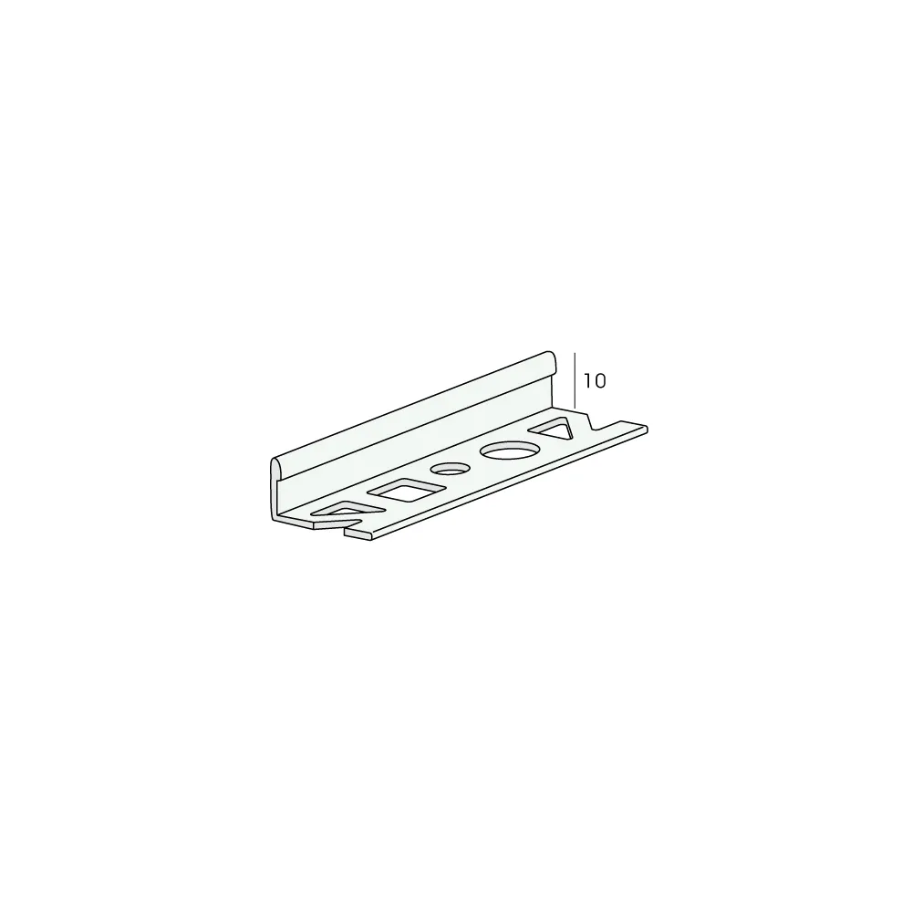 Tekening Profloor rvs tegelprofiel 10mm