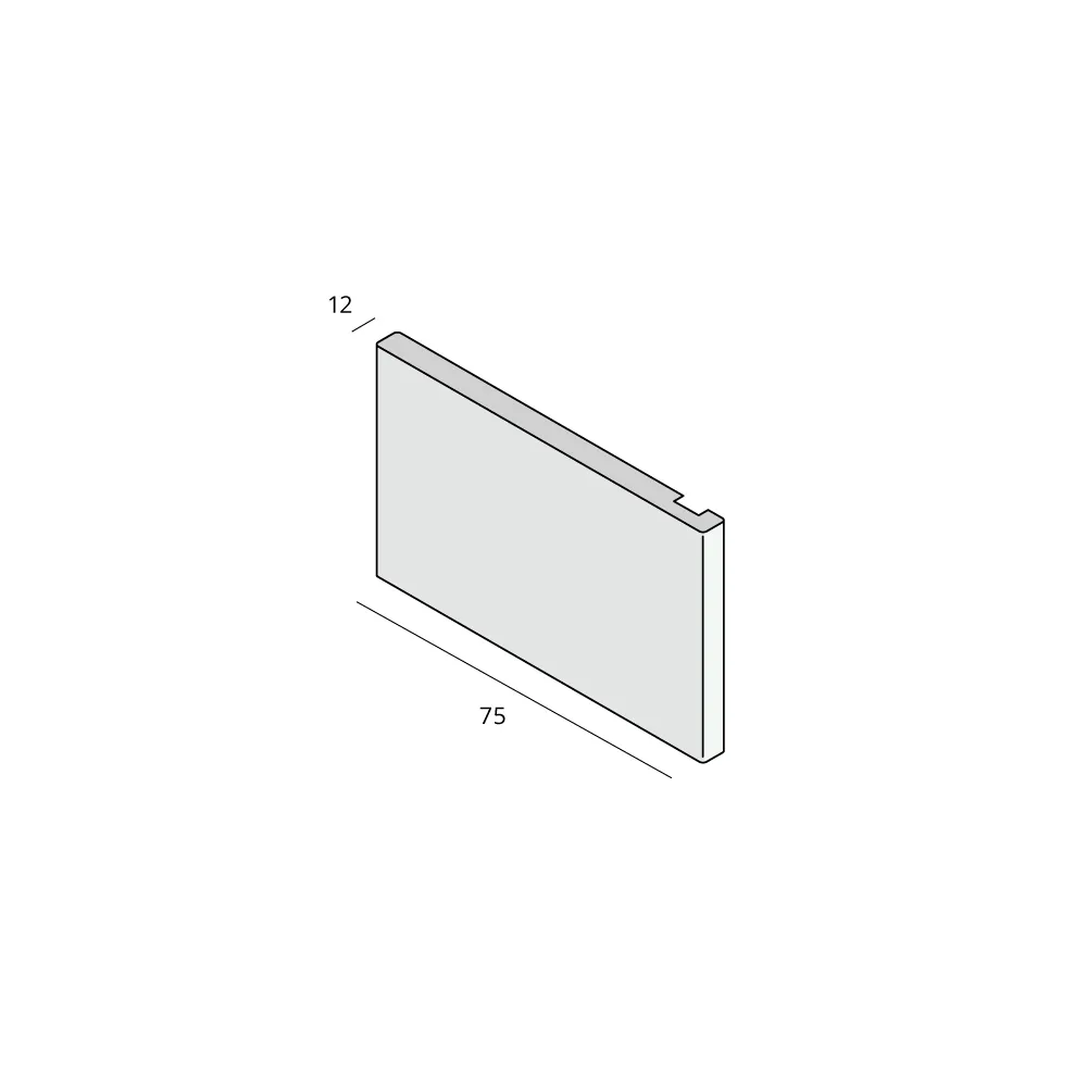 Tekening Prodec koplat 75x12mm