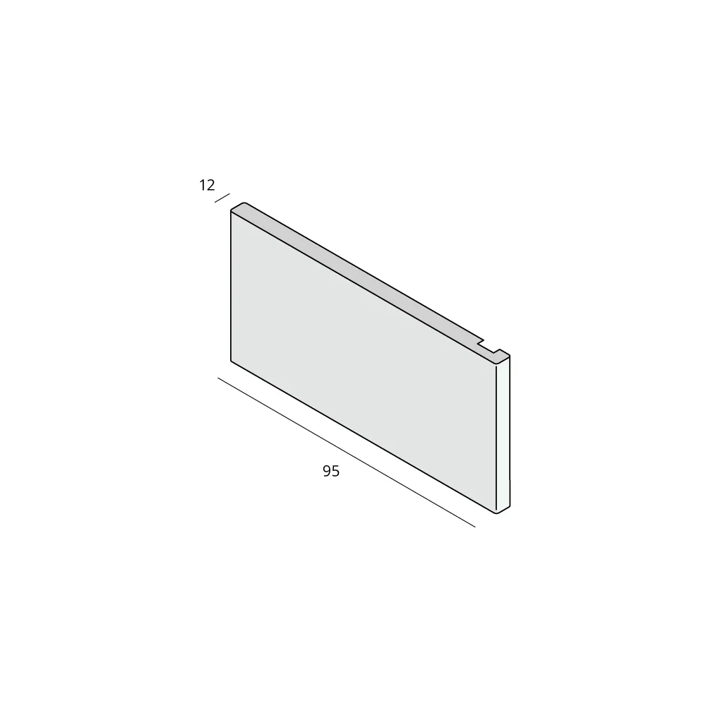 Tekening Prodec koplat 95x12mm