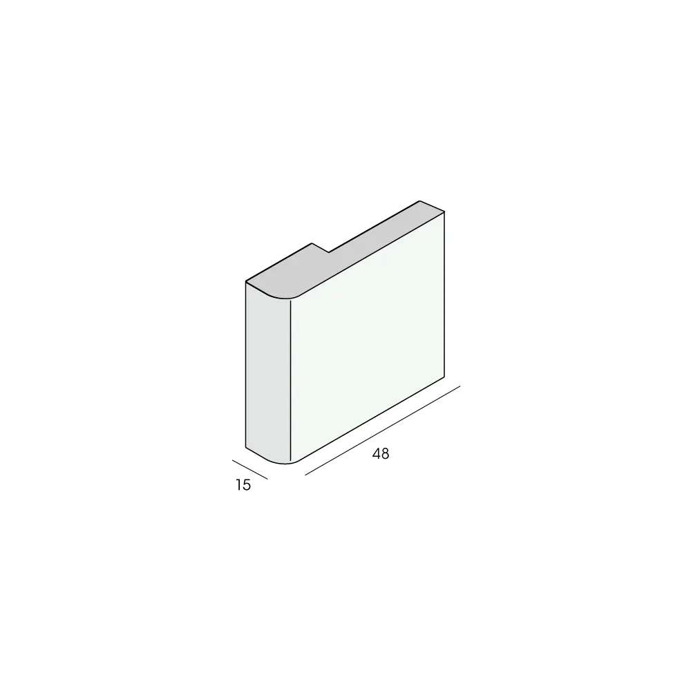 Tekening Prodec plint 48x15mm