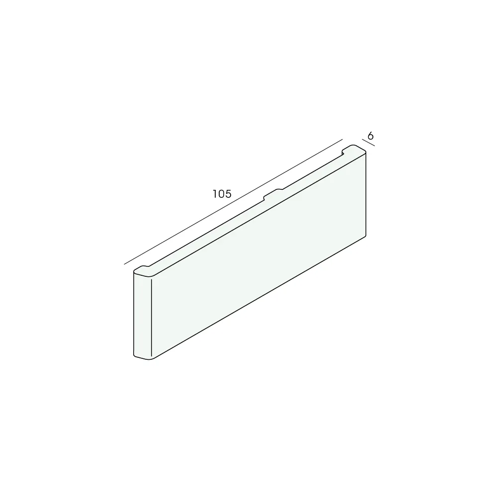 Tekening Prodec plint 105x6mm