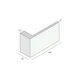 Tekening Prodec hoekpaneel 105x36mm