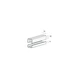 Tekening Boven schuifrailprofiel 2x4mm