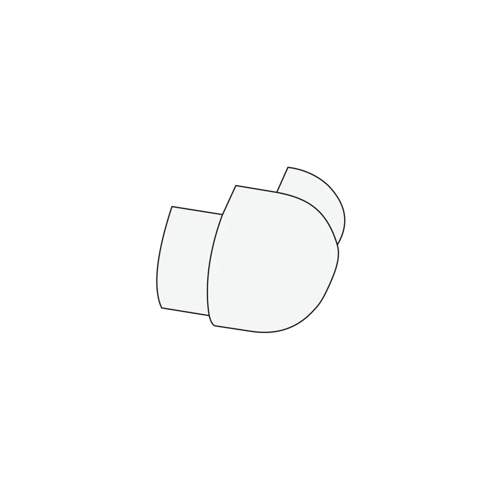 Tekening Hoekstuk voor Panelsoftprofiel