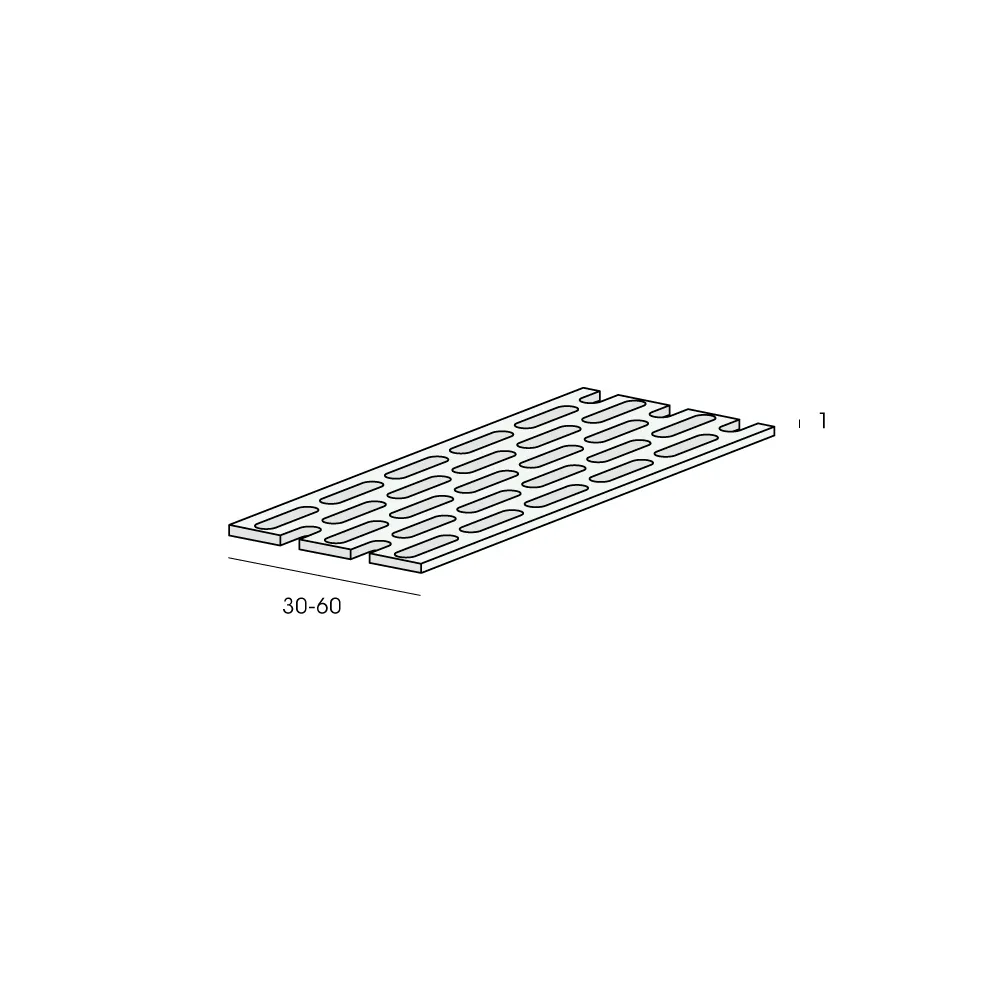 Tekening Platprofiel geperforeerd 30x1mm