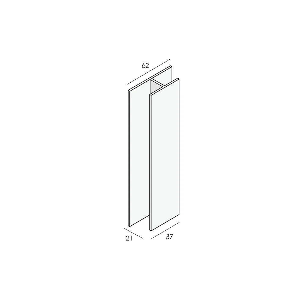 Tekening H-verbindingprofiel 17,5mm