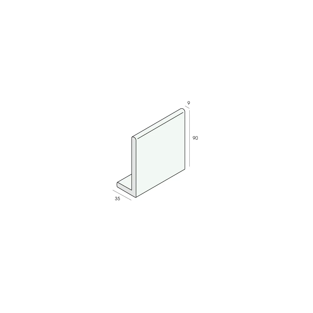 Tekening Hoekpaneel 90x35x9mm