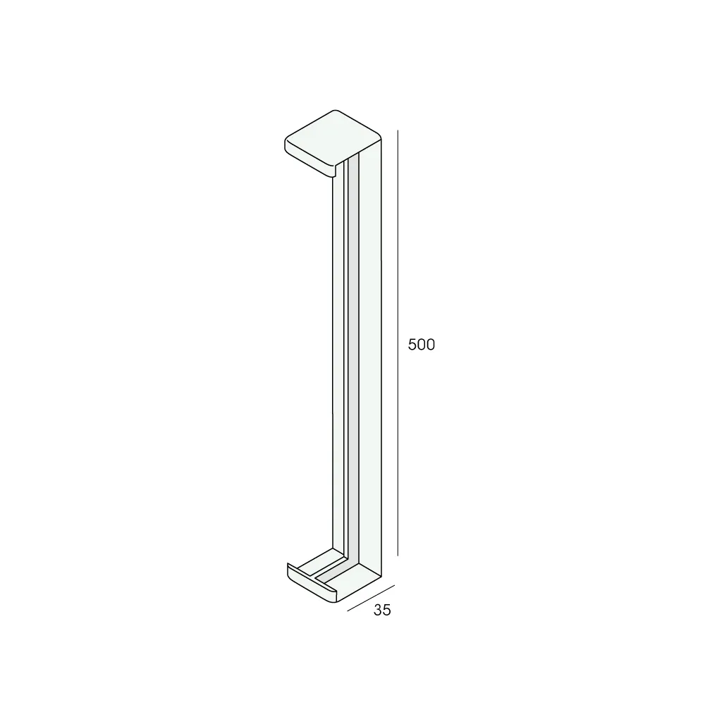 Tekening Tussenstuk 500x35mm