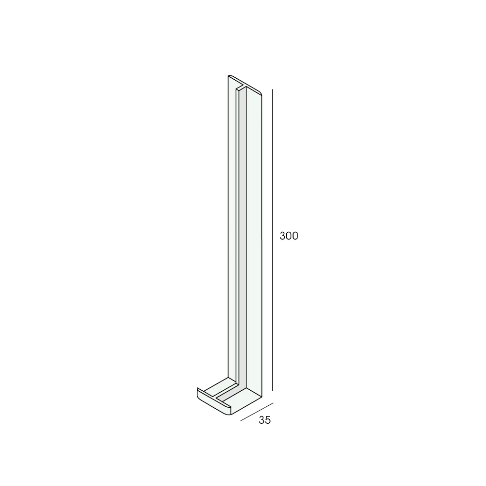 Tekening Tussenstuk 300x35mm