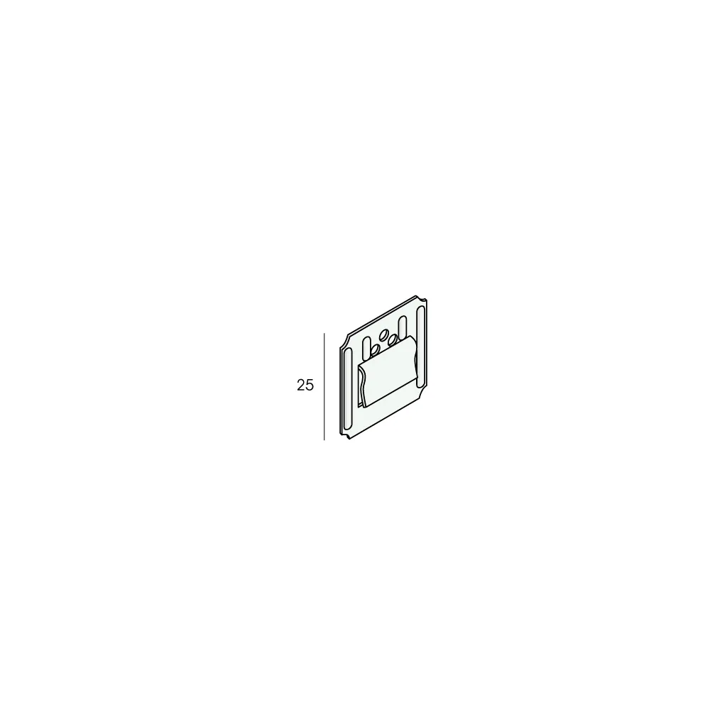 Tekening Montageclip voor schroten 250 stuks