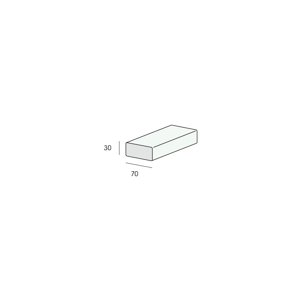 Tekening Plank hardschuim 70x30mm
