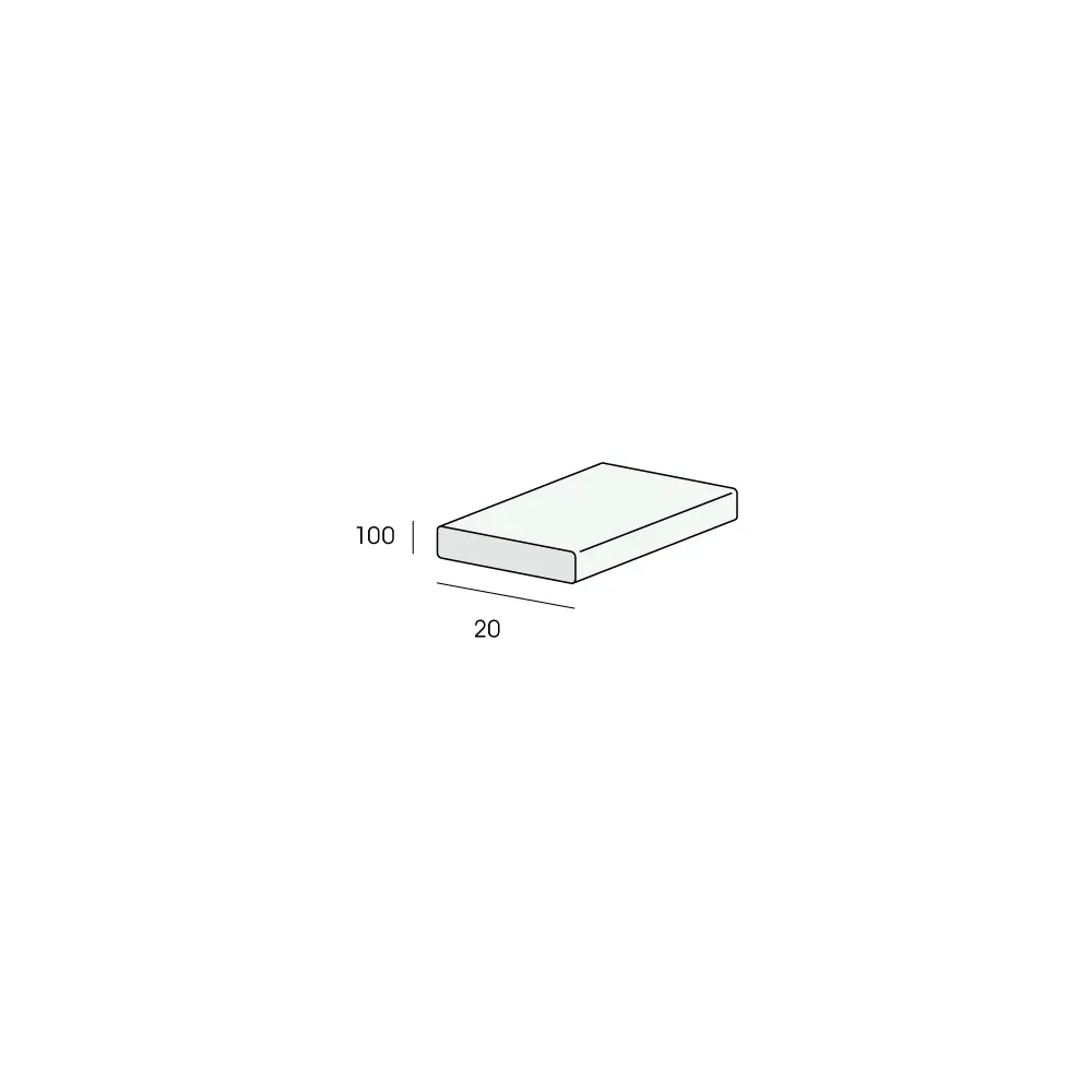 Tekening Plank hardschuim 100x20mm