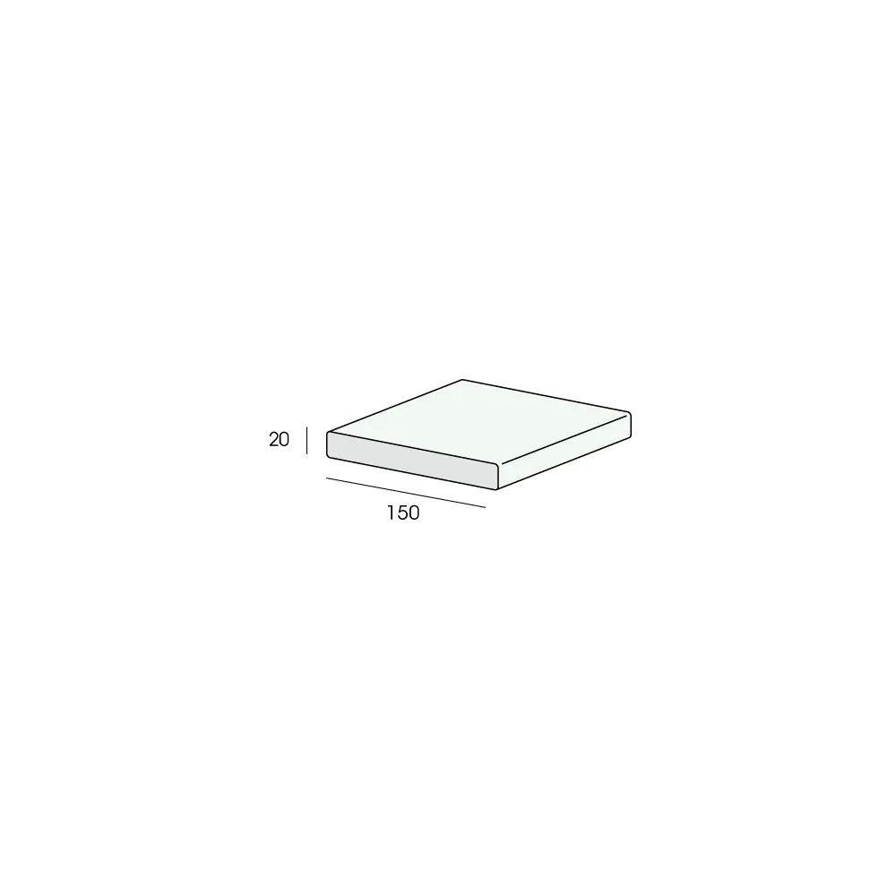 Tekening Plank hardschuim 150x20mm