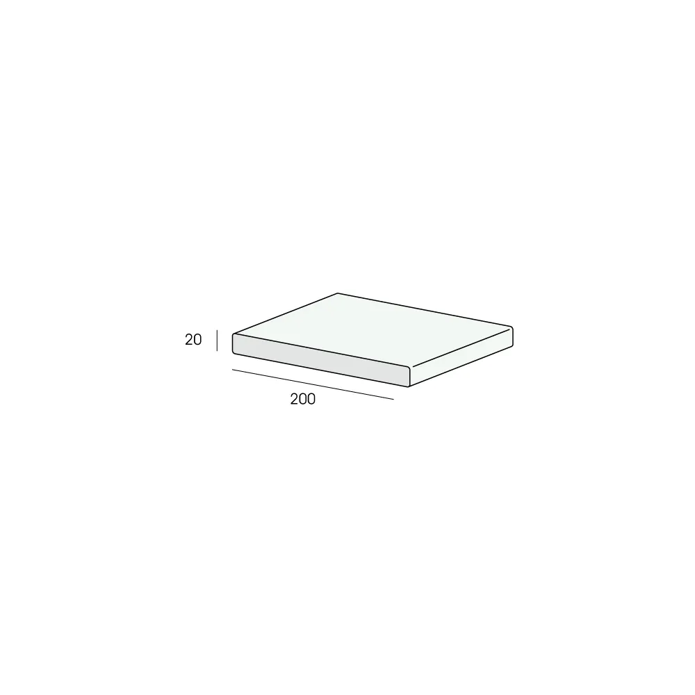 Tekening Plank hardschuim 200x20mm