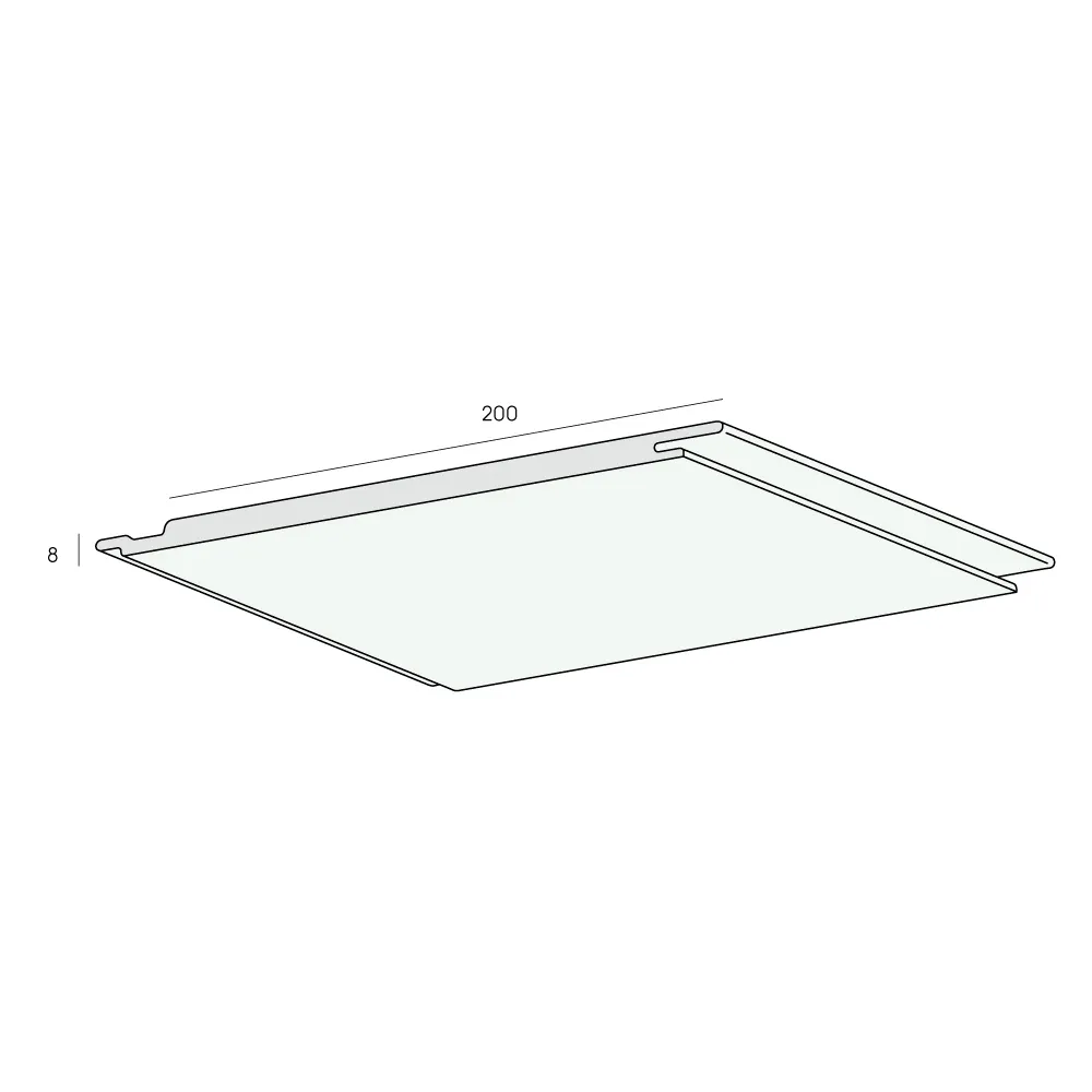 Tekening Foodcare paneel massief 200x8mm