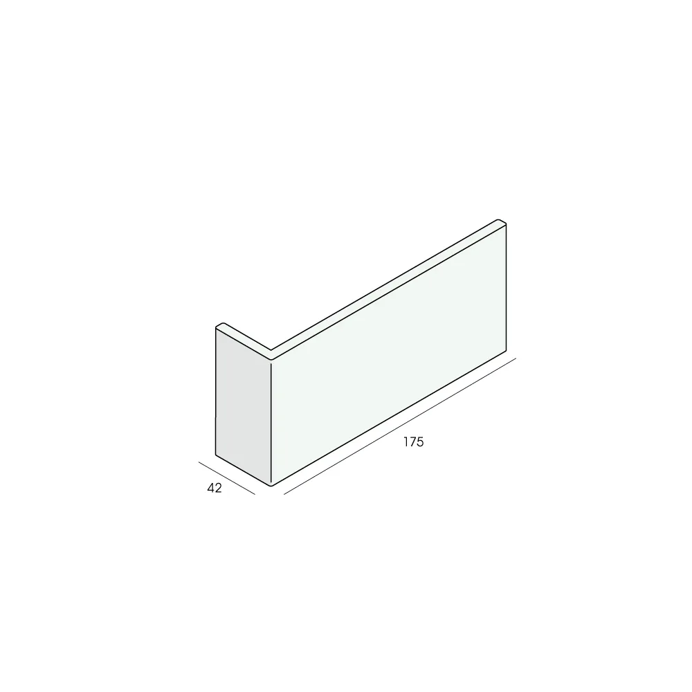 Tekening Hoekpaneel 175x42x7mm