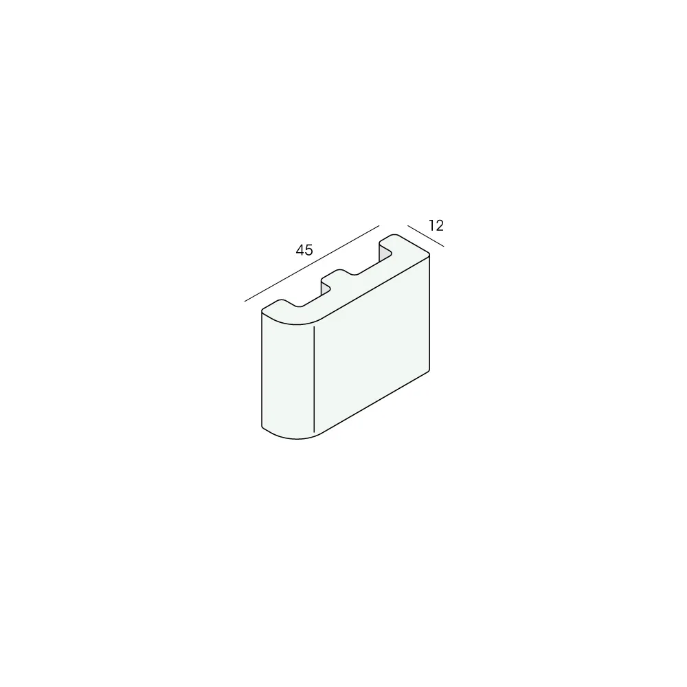 Tekening Plint 45x12mm
