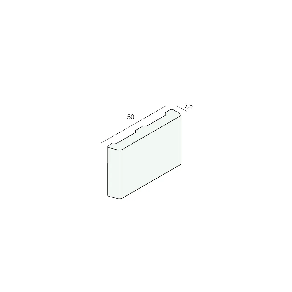 Tekening Afwerkprofiel 50x7,5mm