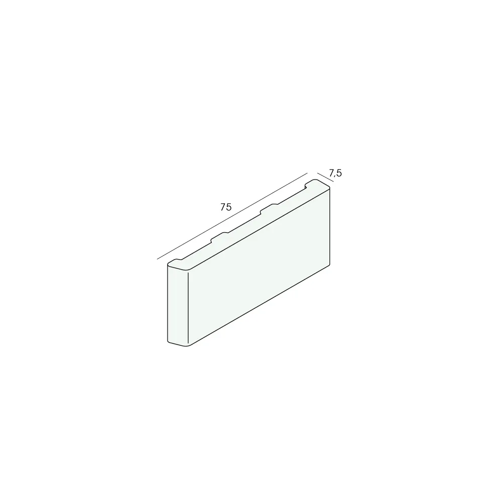 Tekening Afwerkprofiel 75x7,5mm