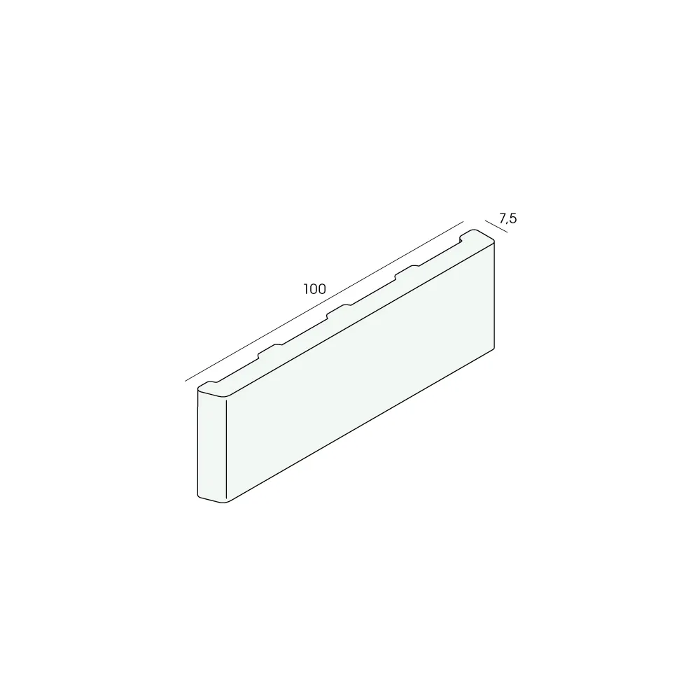 Tekening Afwerkprofiel 100x7,5mm