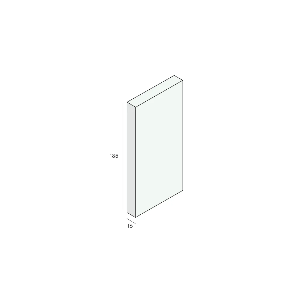 Tekening Unipanel bouwpaneel 185x16mm