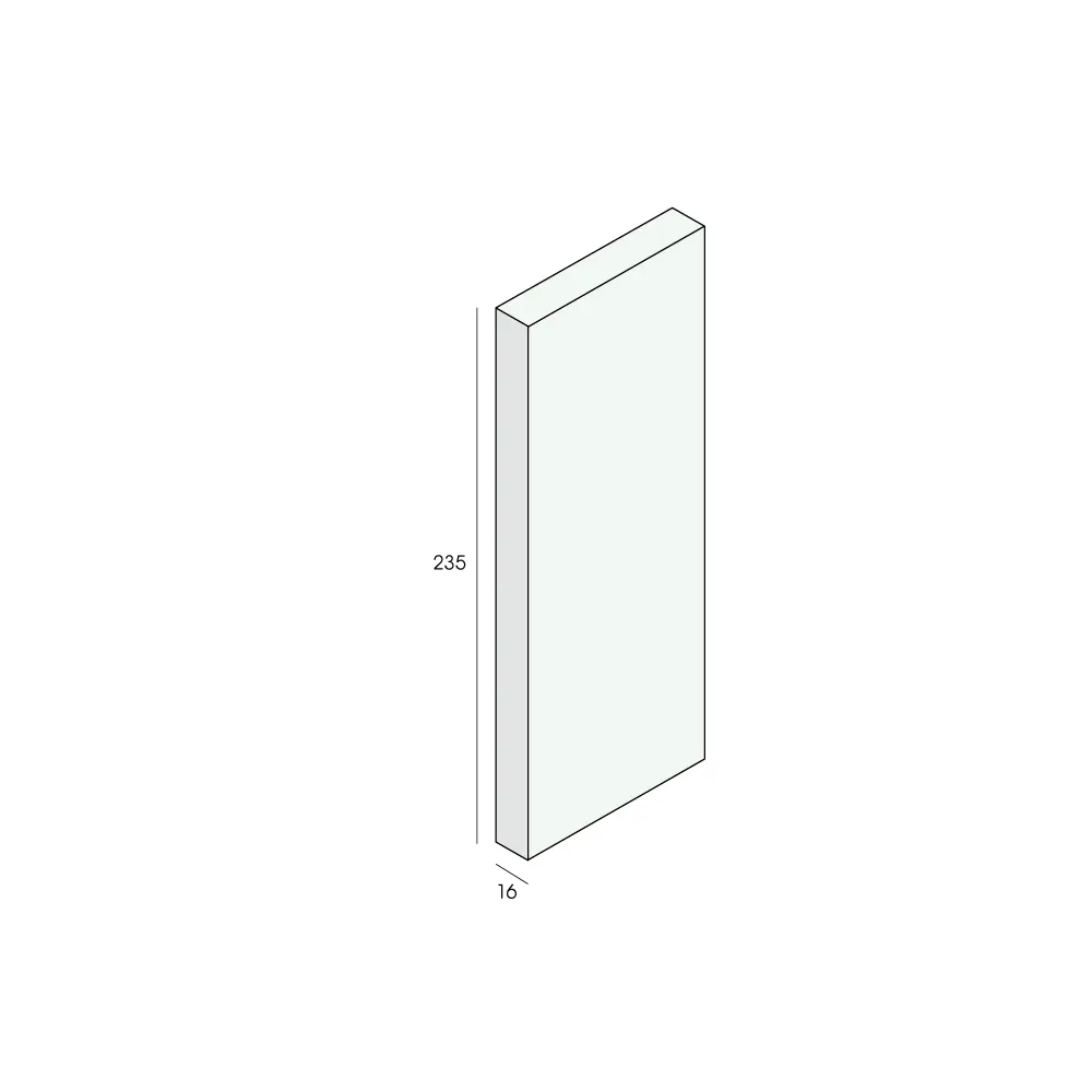 Tekening Unipanel bouwpaneel 235x16mm