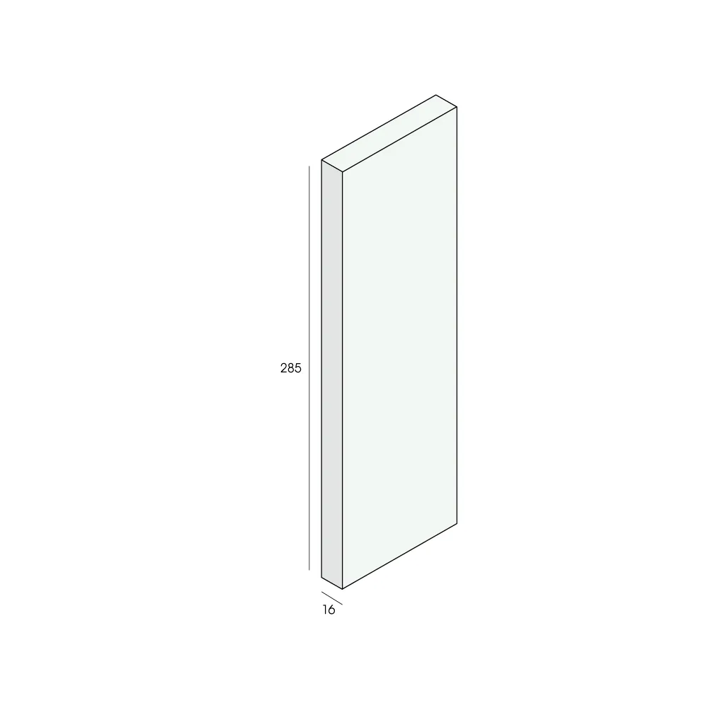 Tekening Unipanel bouwpaneel 285x16mm