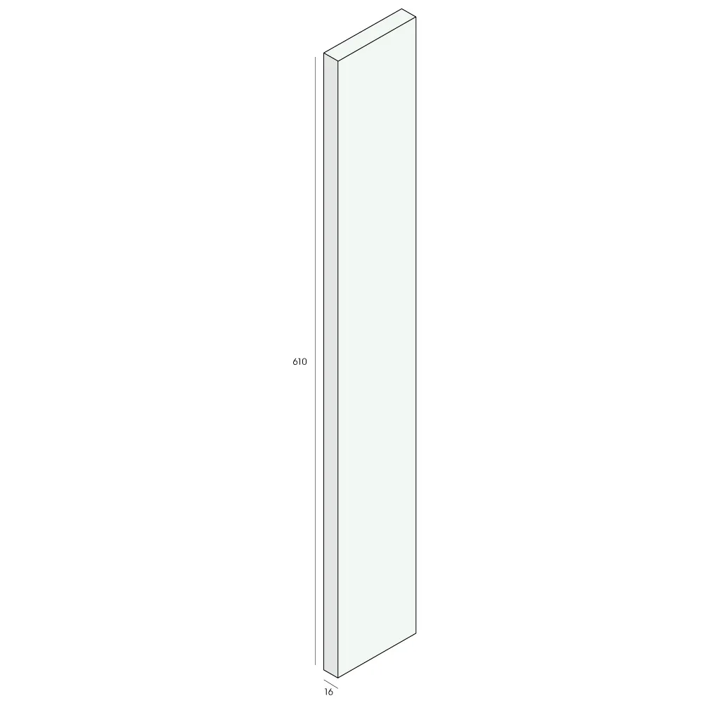 Tekening Unipanel bouwpaneel 610x16mm