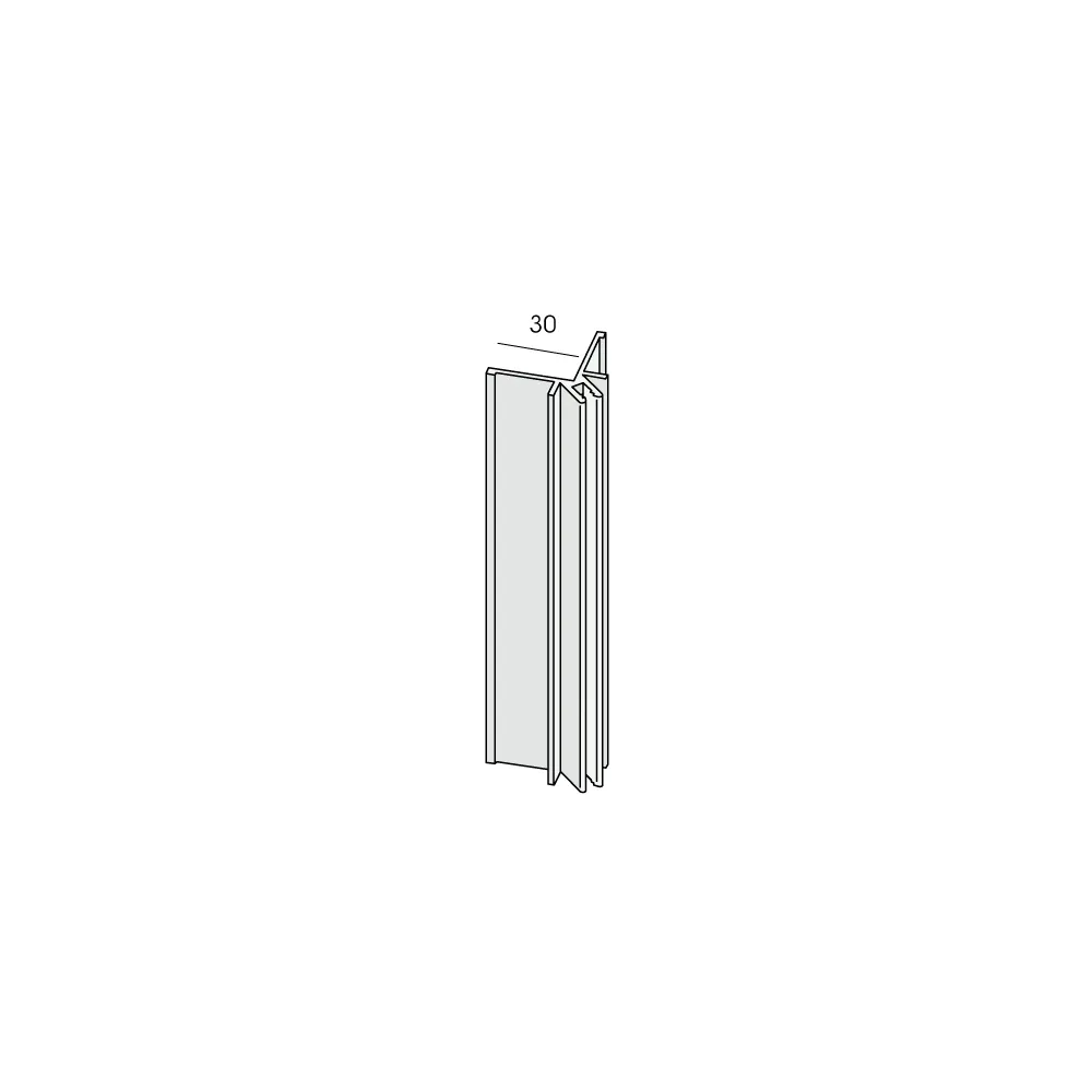 Tekening Basis aluminium uitwendig hoekprofiel