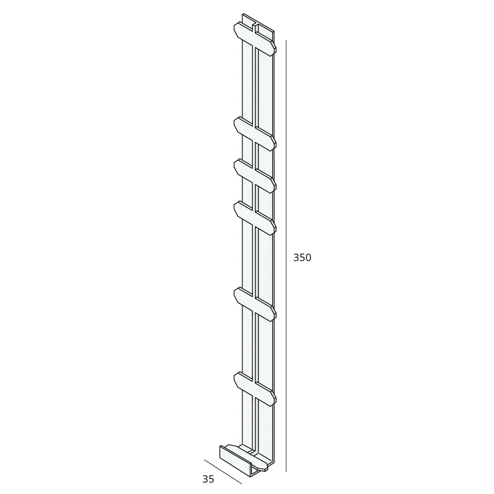 Tekening Tussenstuk 350mm Keralit dakrand