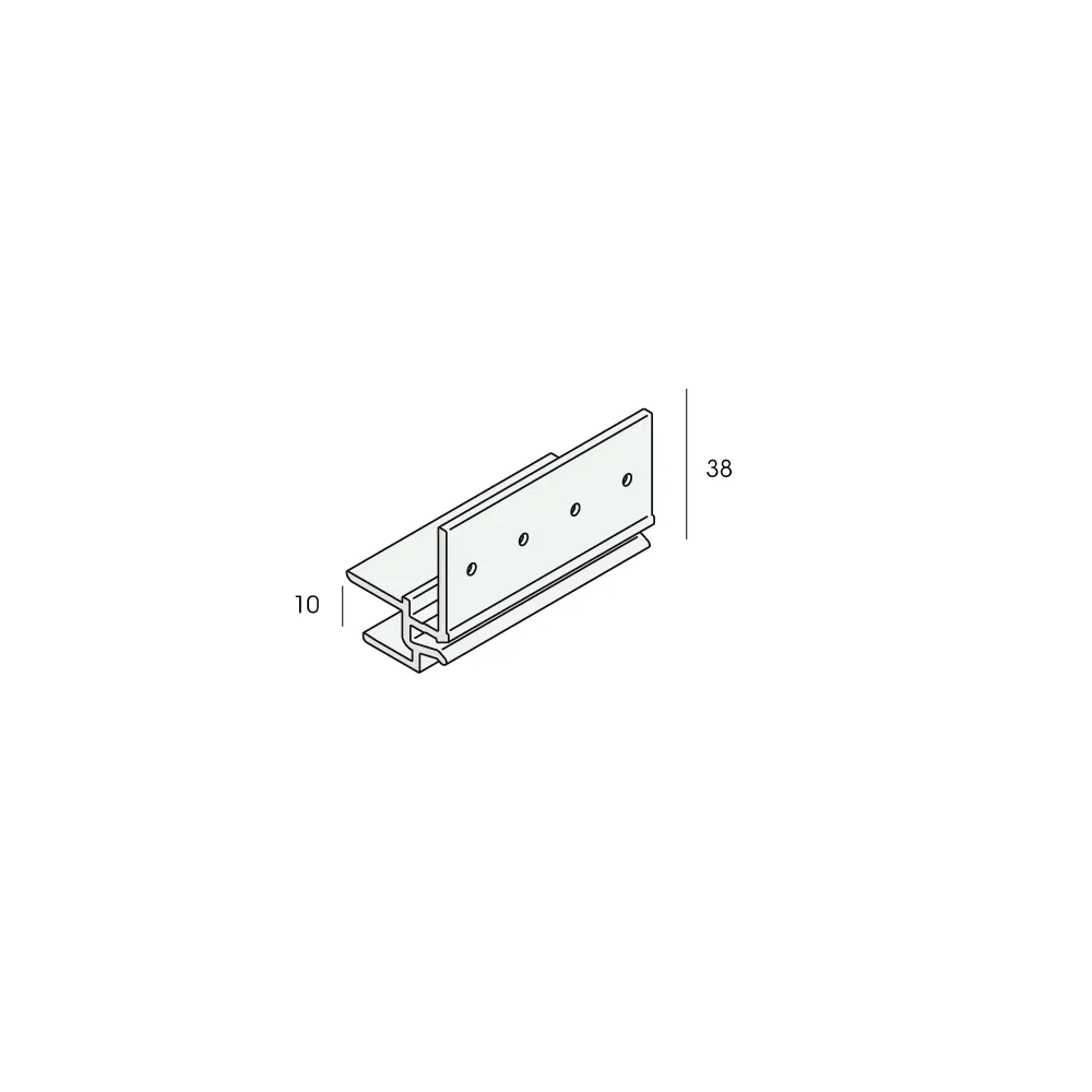 Tekening Keralit dakrandmontageprofiel 10mm