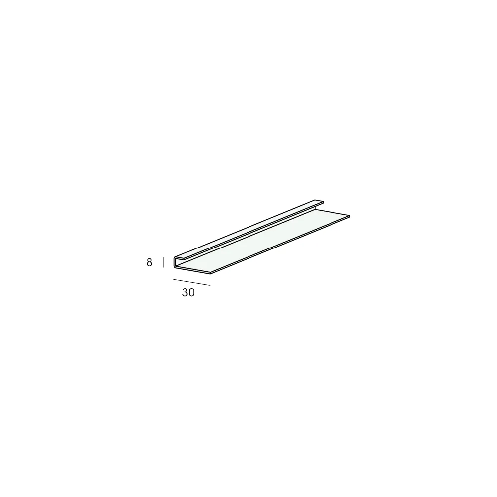 Tekening Startprofiel aluminium Twinson terras