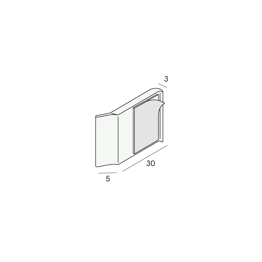 Tekening Aansluitprofiel 30x3mm zelfklevend