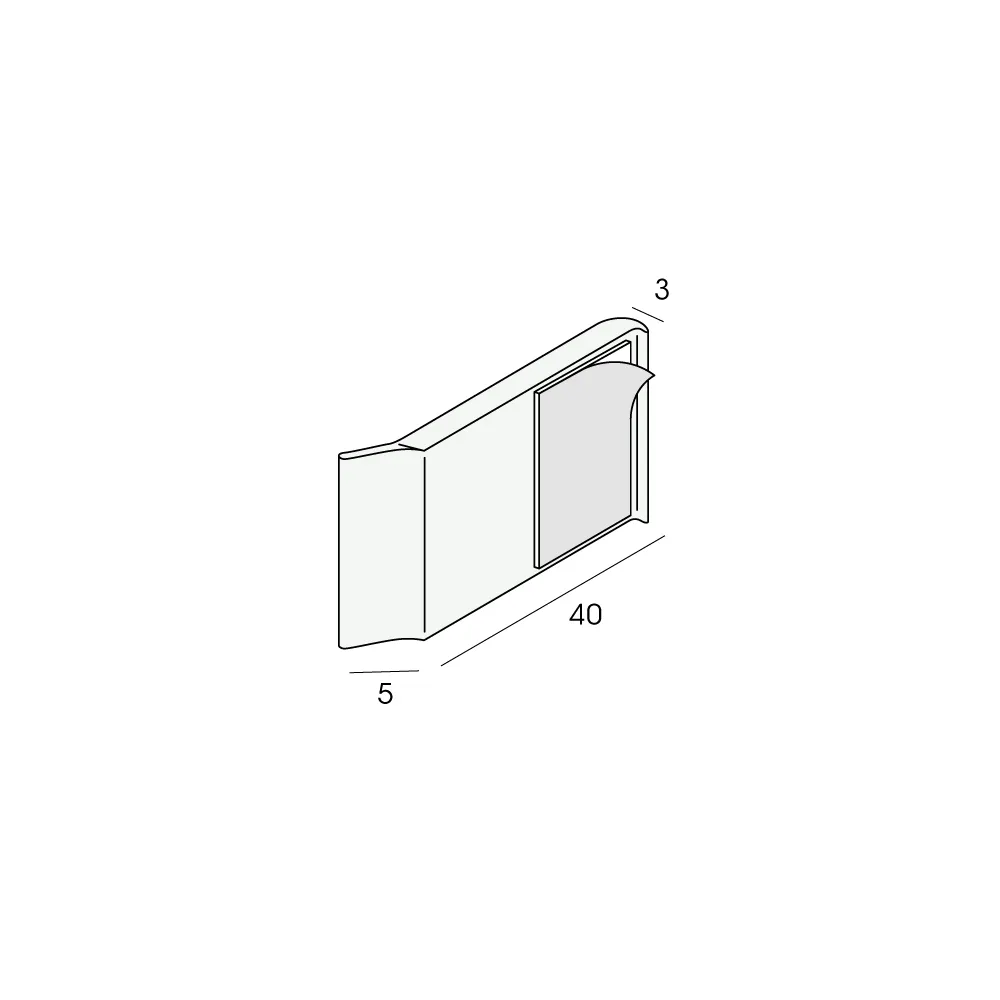 Tekening Aansluitprofiel 40x3mm zelfklevend