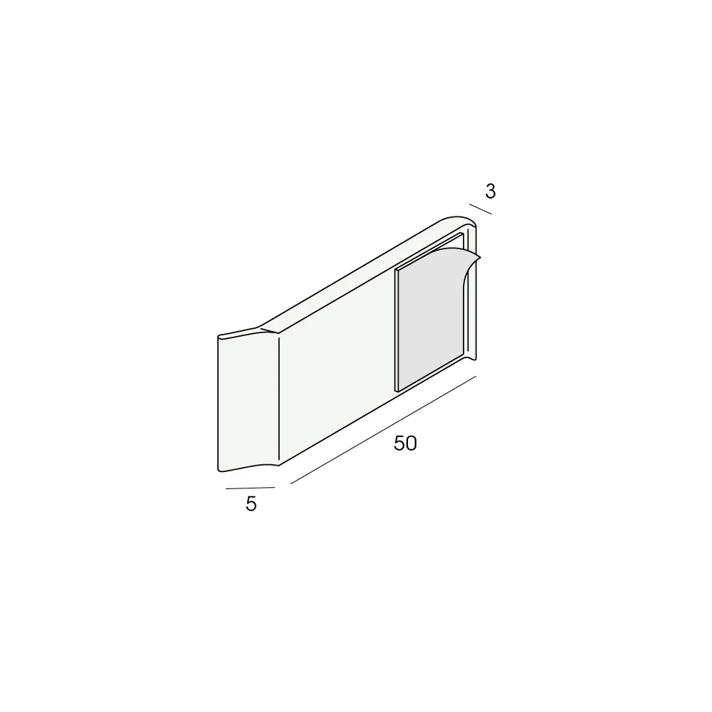 Tekening Aansluitprofiel 50x3mm zelfklevend