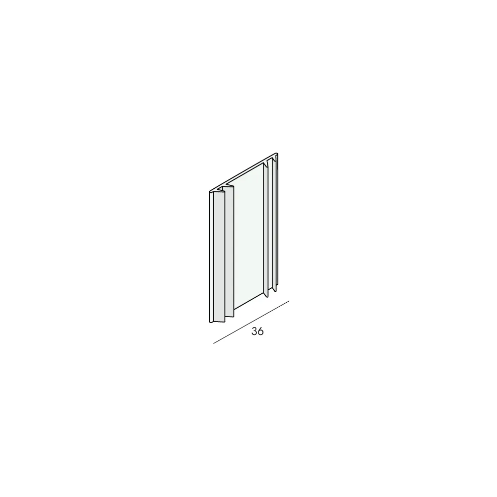 Tekening Voegafdichtingprofiel 36mm EPDM