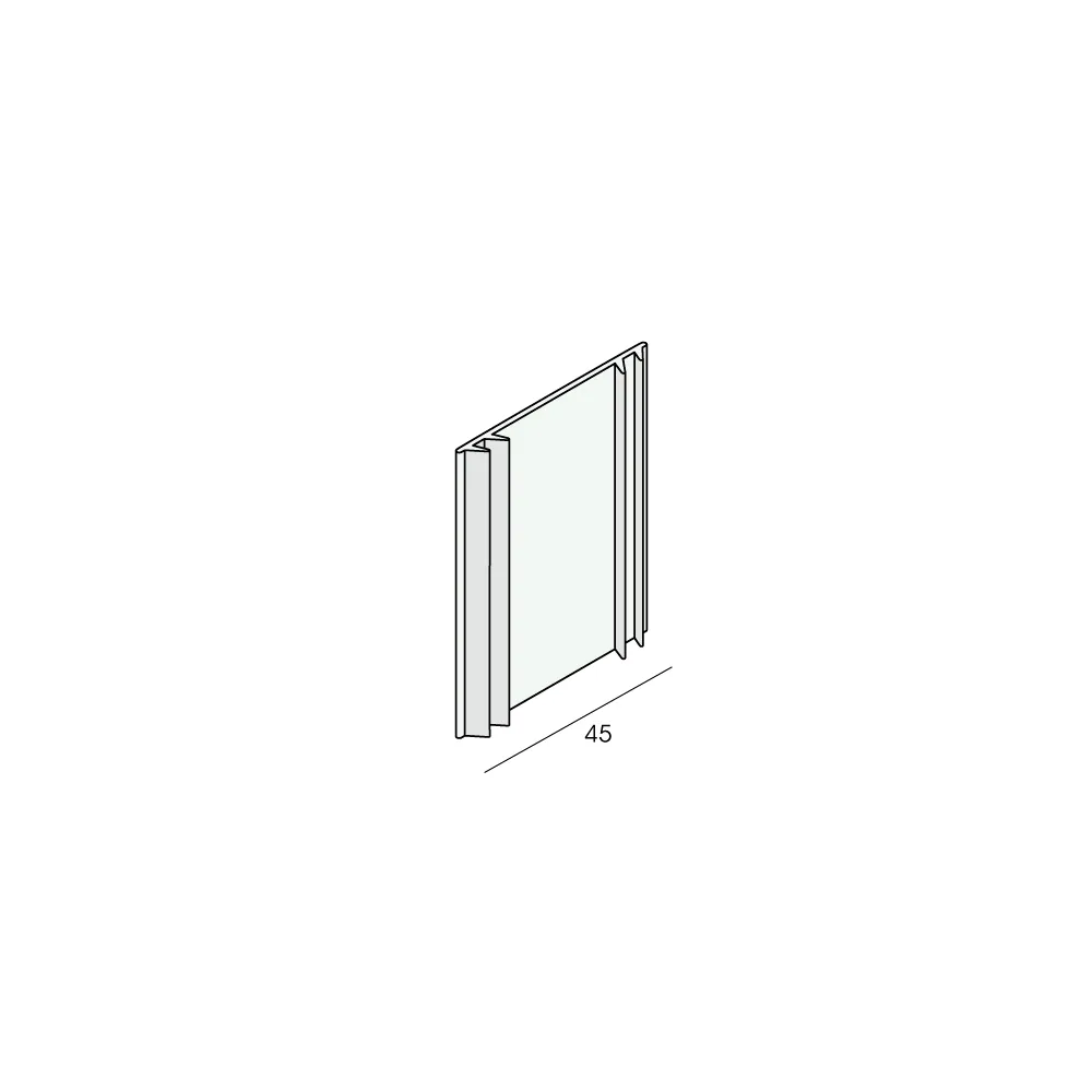 Tekening Voegafdichtingprofiel 45mm shopverp.10m