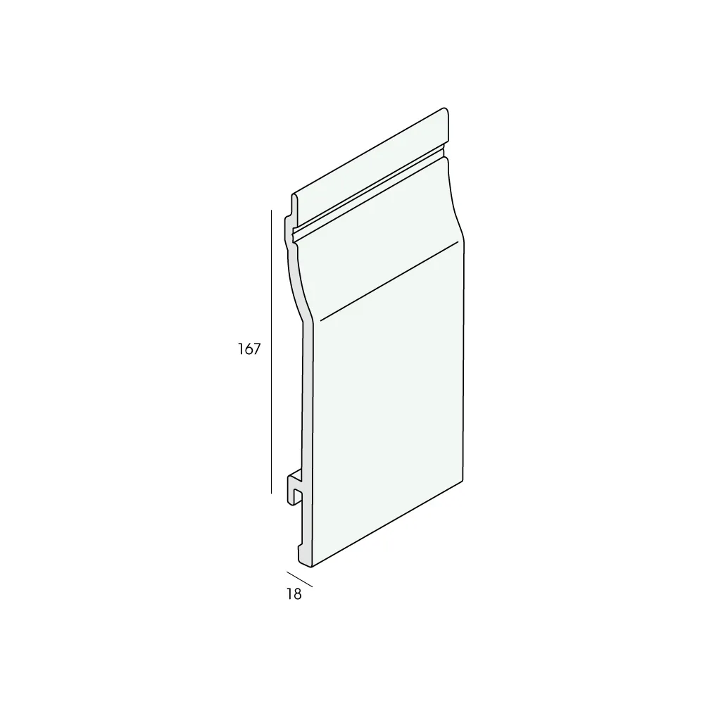 Tekening Novicell rabat 167 mm fijne nerf (enkel)