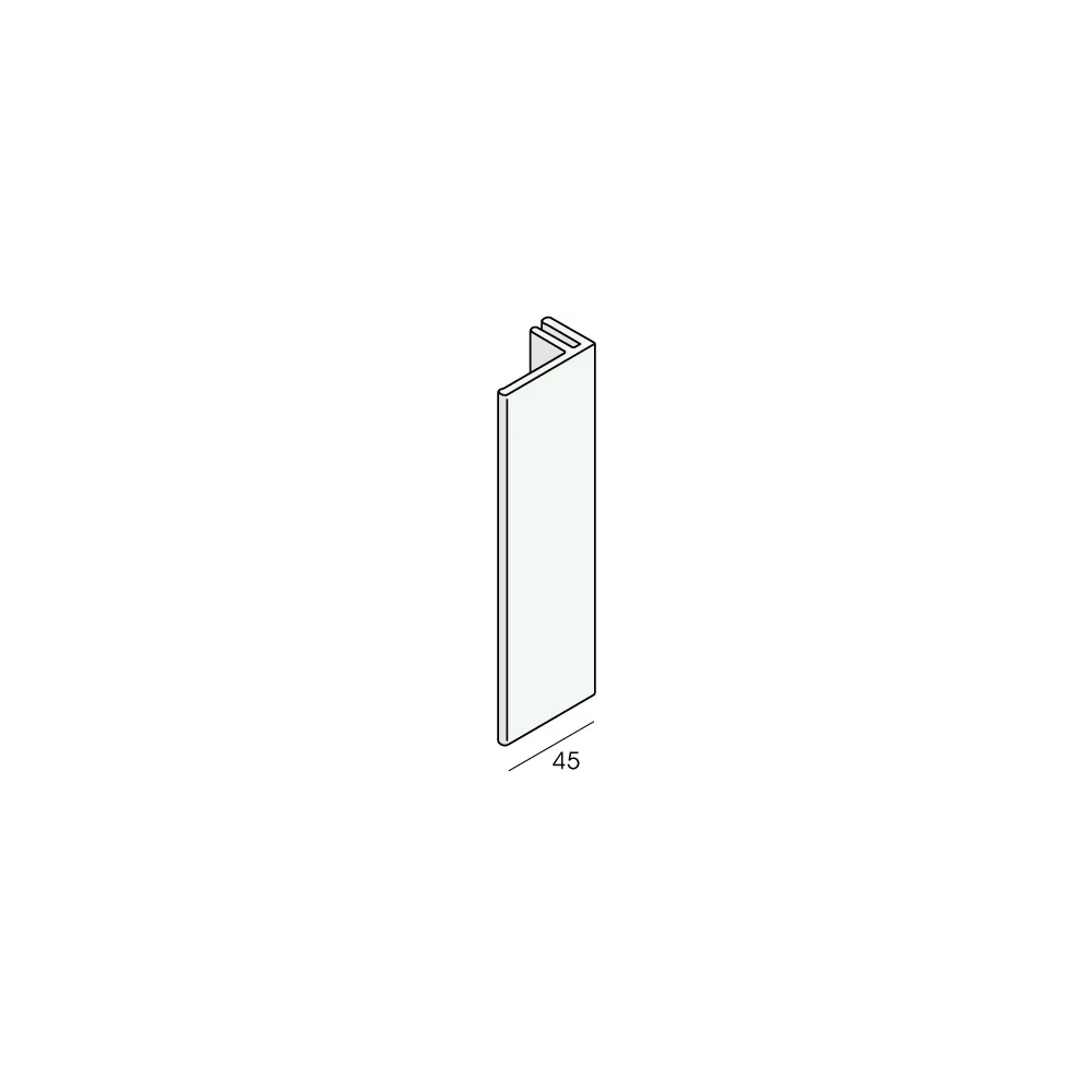Tekening Eindprofiel 45mm Novicell voor art.2807