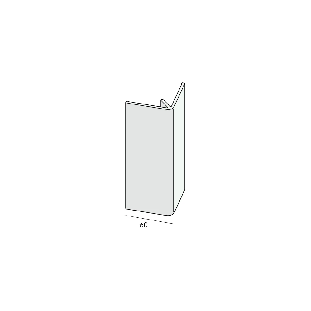 Tekening Buitenhoekprof. 60x60mm Novicell v. 2803