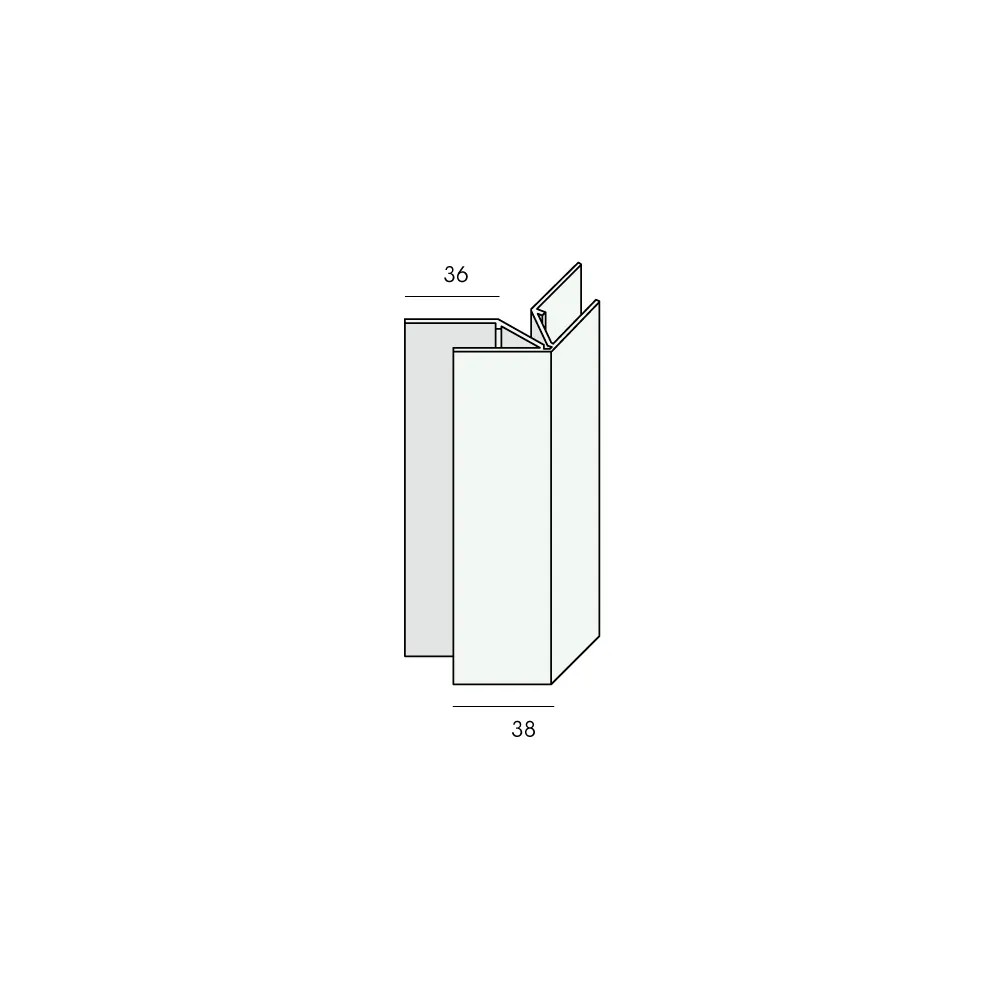 Tekening Flexibel hoekverbindingpr.18mm Novicell