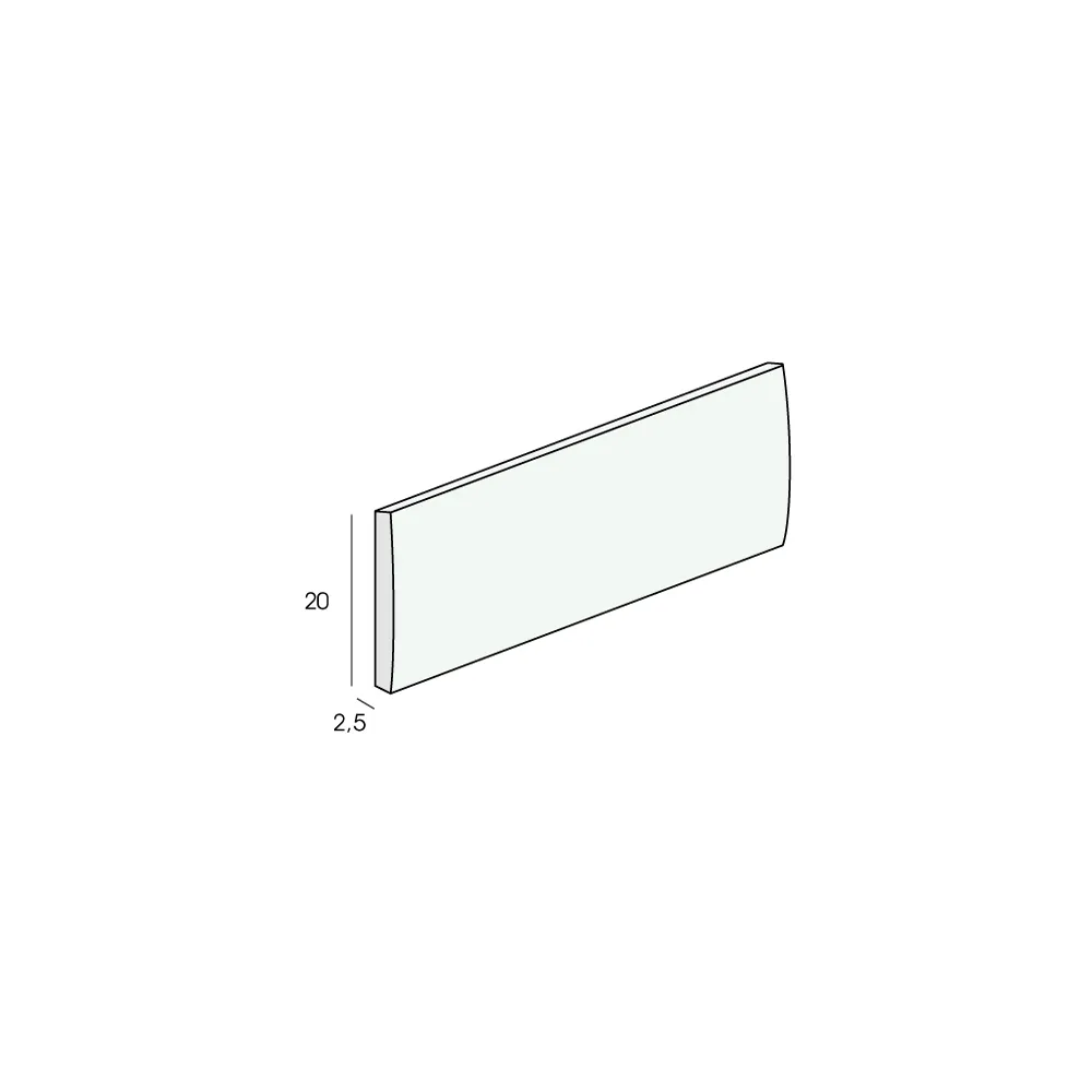 Tekening Loodstrip plat 20x2,5mm