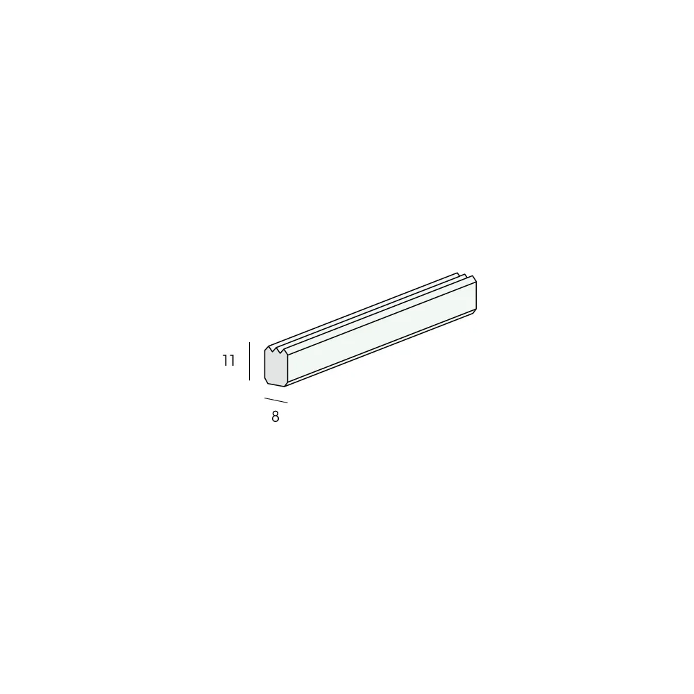 Tekening Infrees trap antislipprofiel 8mm