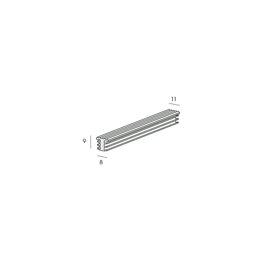 Tekening Infrees trap antislipprofiel 11mm