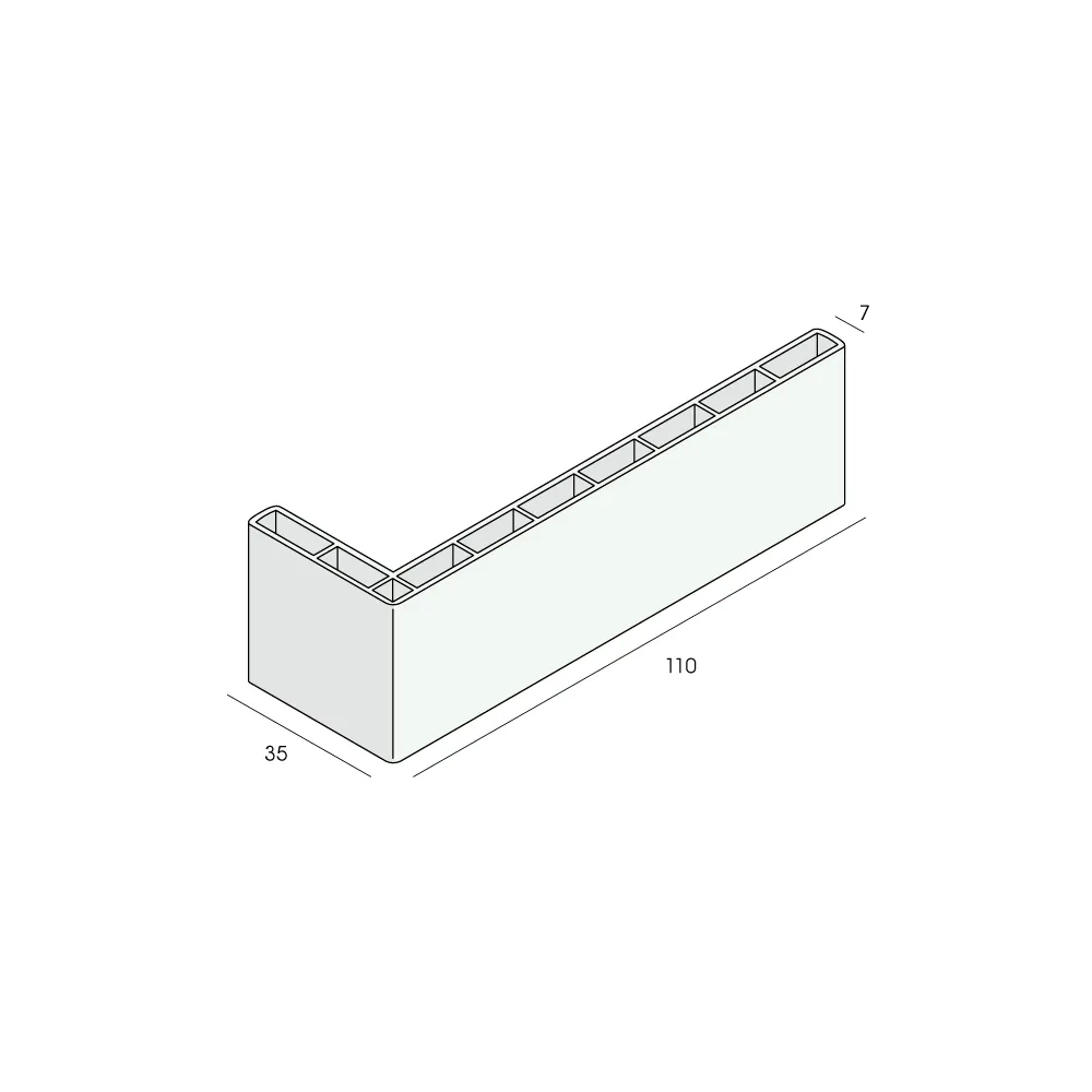 Tekening Hoekprofiel 110x35x7mm