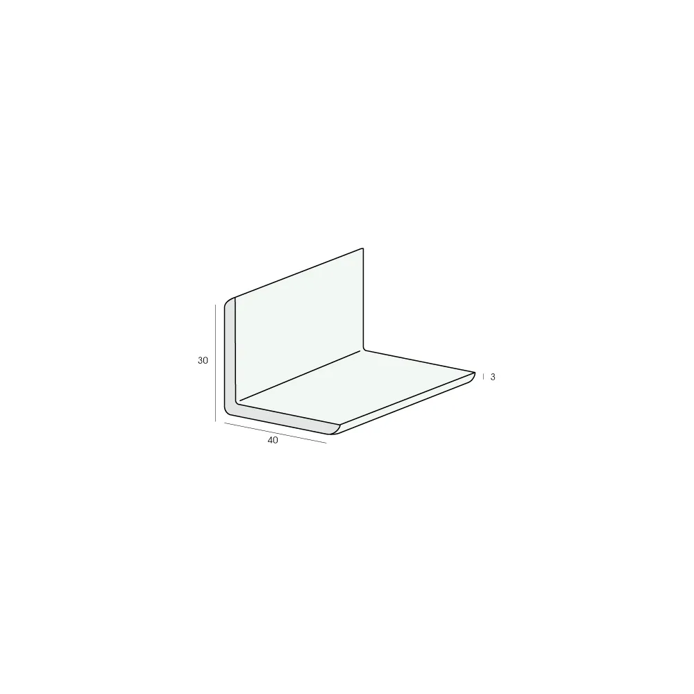 Tekening Hoekprofiel 40x30x3mm