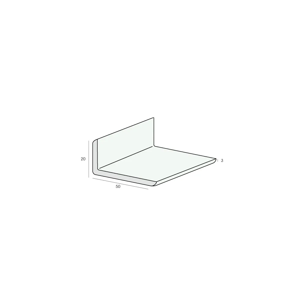 Tekening Hoekprofiel 50x20x3mm